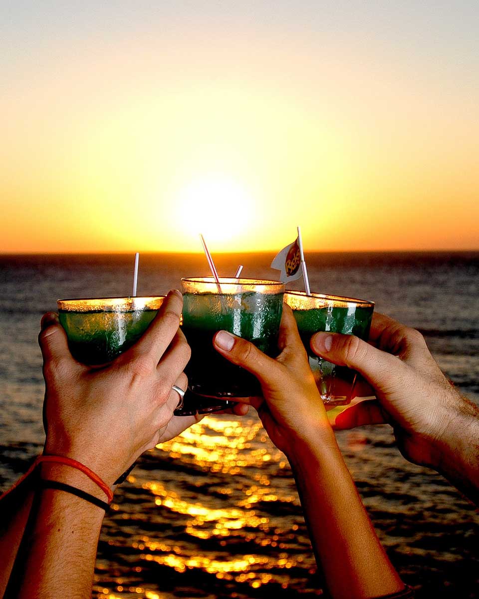 Rick's Cafe sunet and cocktails on a tour from Montego Bay Jamaica