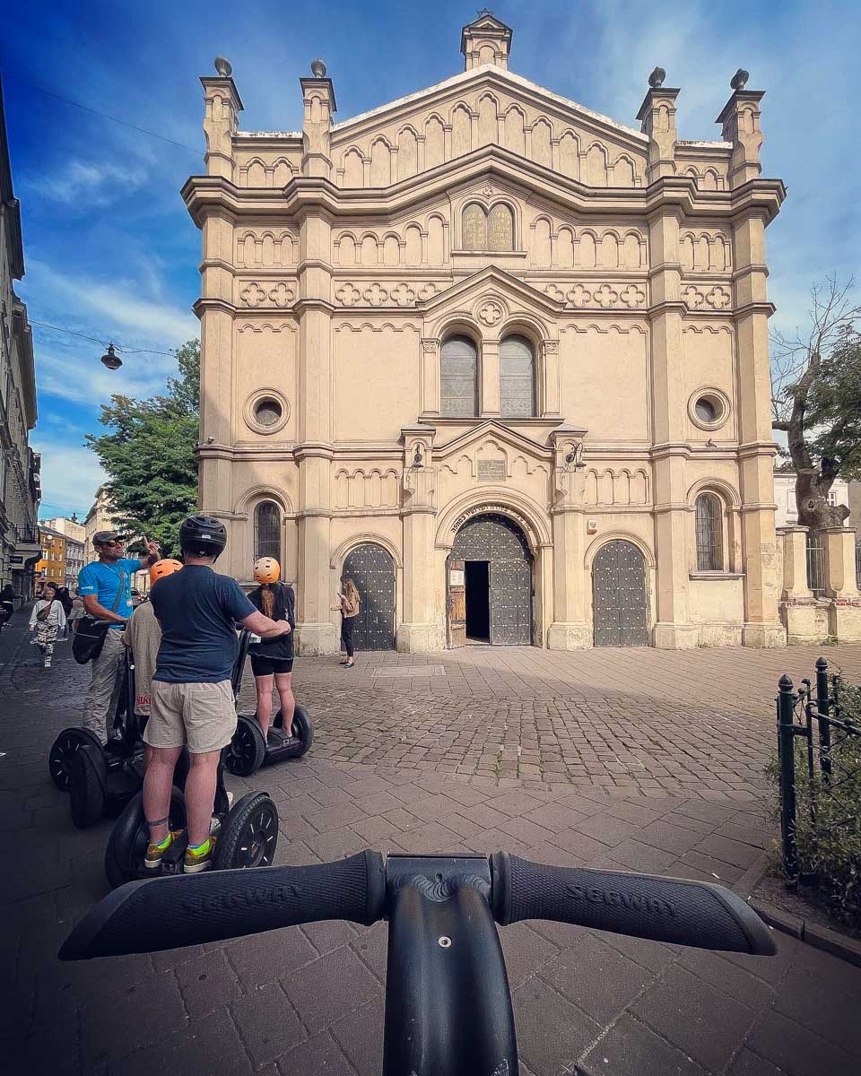Segway Point Kraków first person view from a segway on a tour in Krakow Poland
