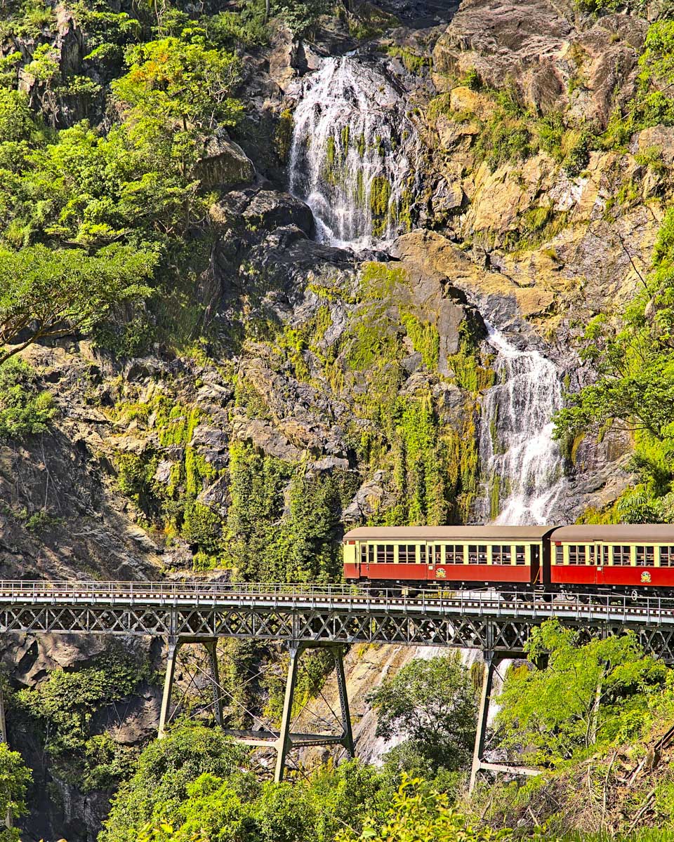 The historic Kuranda Scenic Railway on a tour from Cairns Australia