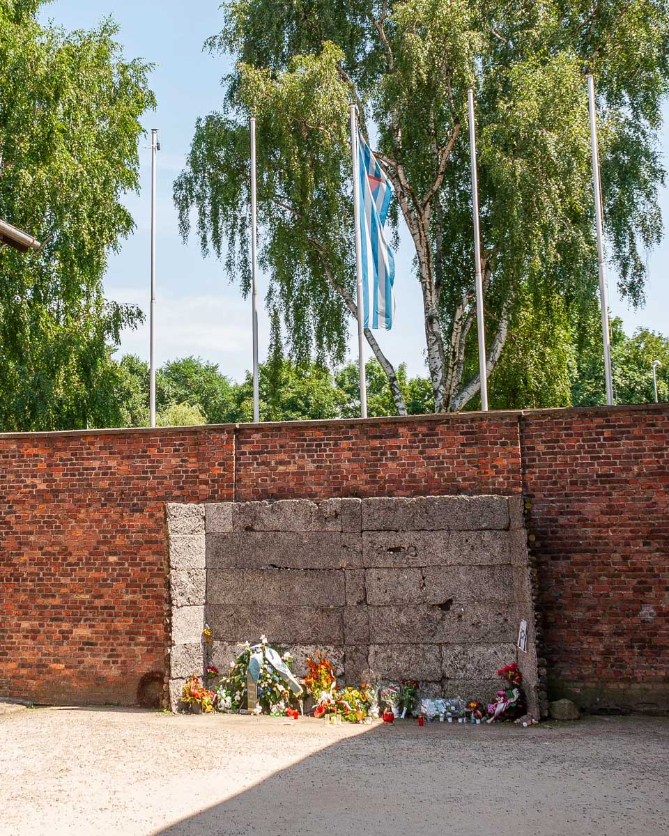 The memorial at Auschwitz on a tour from Krakow Poland