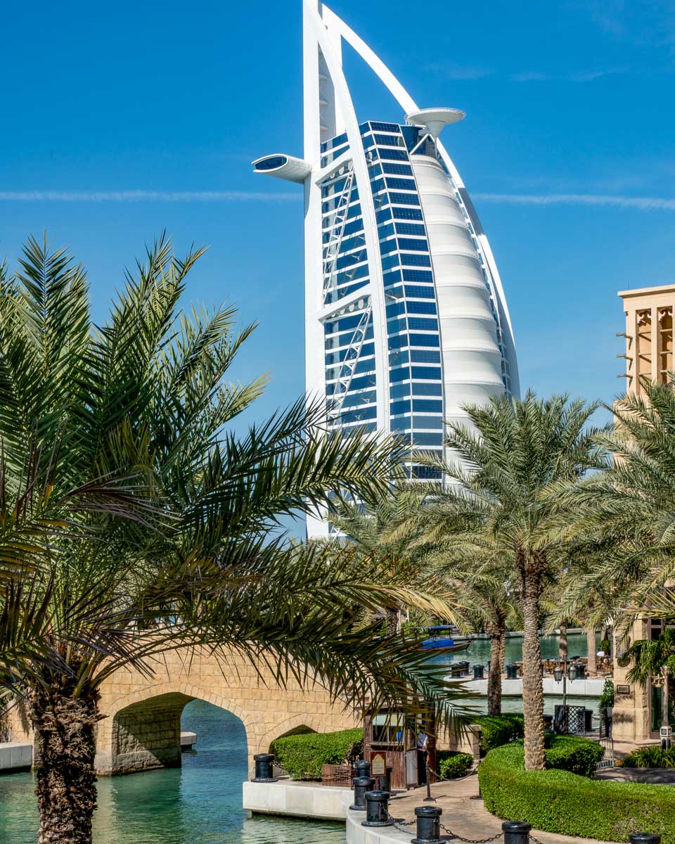 The view walking along the Dubai Canal in Dubai