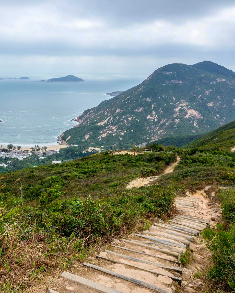 View from the Dragons Back hiking trail on a tour from Hong Kong