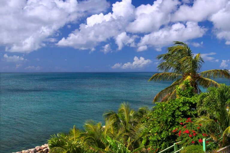 A beach in St Kitts and Nevis