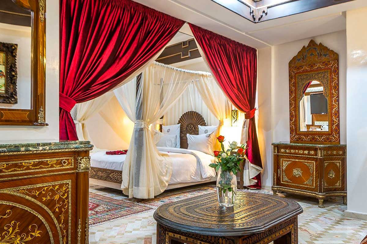 A hotel room at the Hotel & Ryad Art Place in Marrakech, Morocco 2