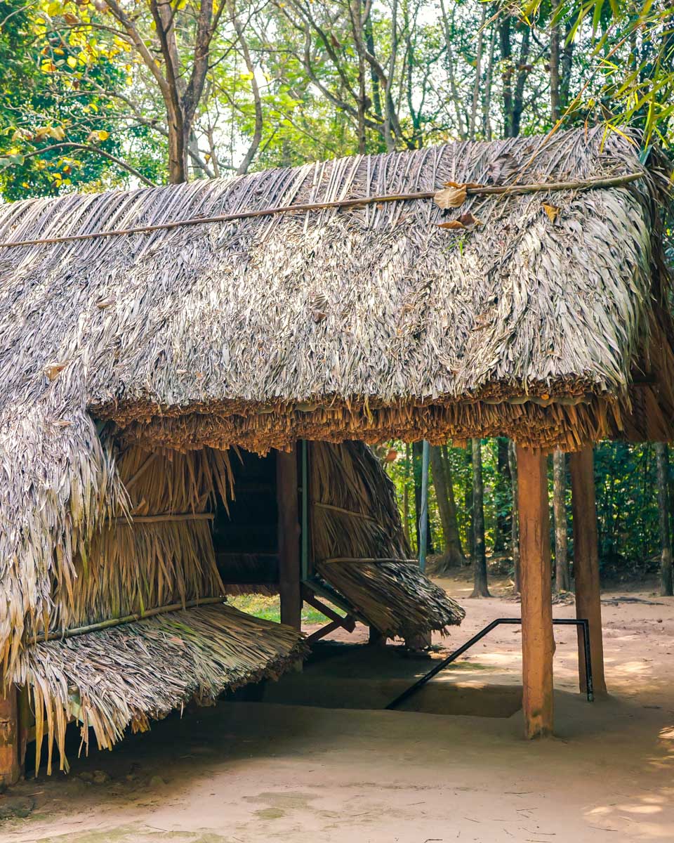 A hut at the Cu Chi tunnels in Vietnam