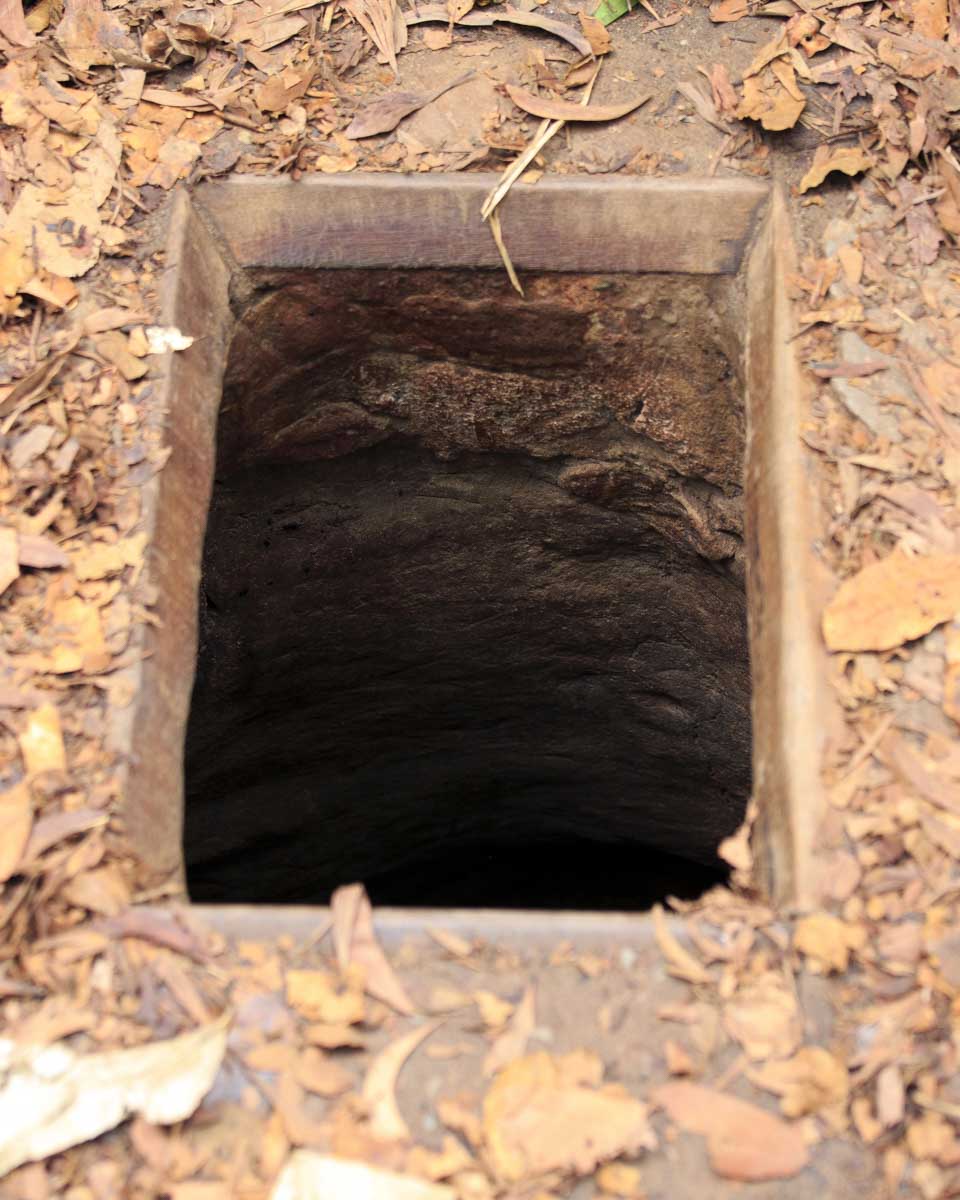 A small hole that leads into the Cu Chi Tunnels Vietnam 2