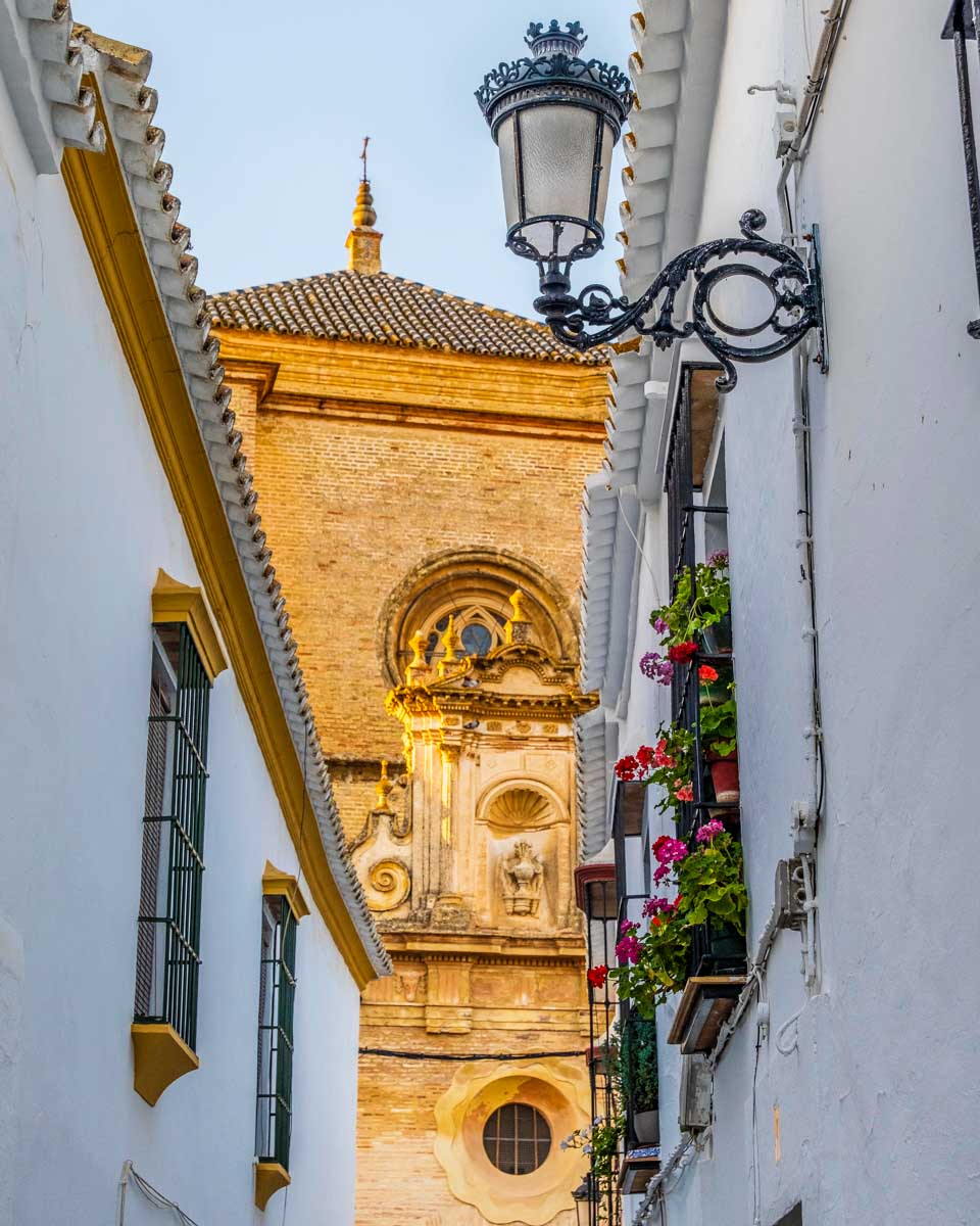 A street in Carmona on a tour from Seville Spain