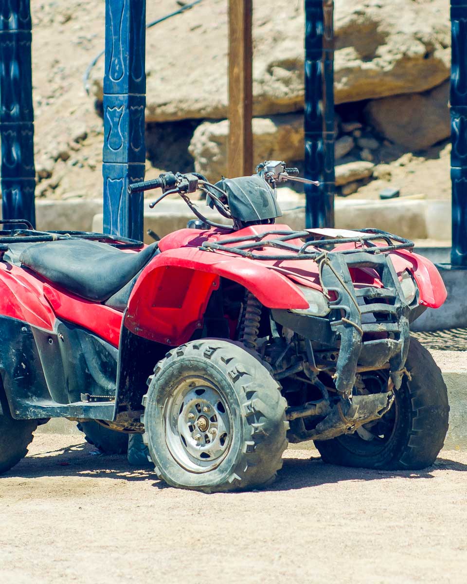 An ATV in the desert of Cairo Egypt