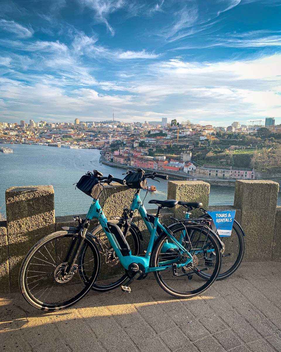 Bluedragon an ebike used for a tour of Porto Portugal