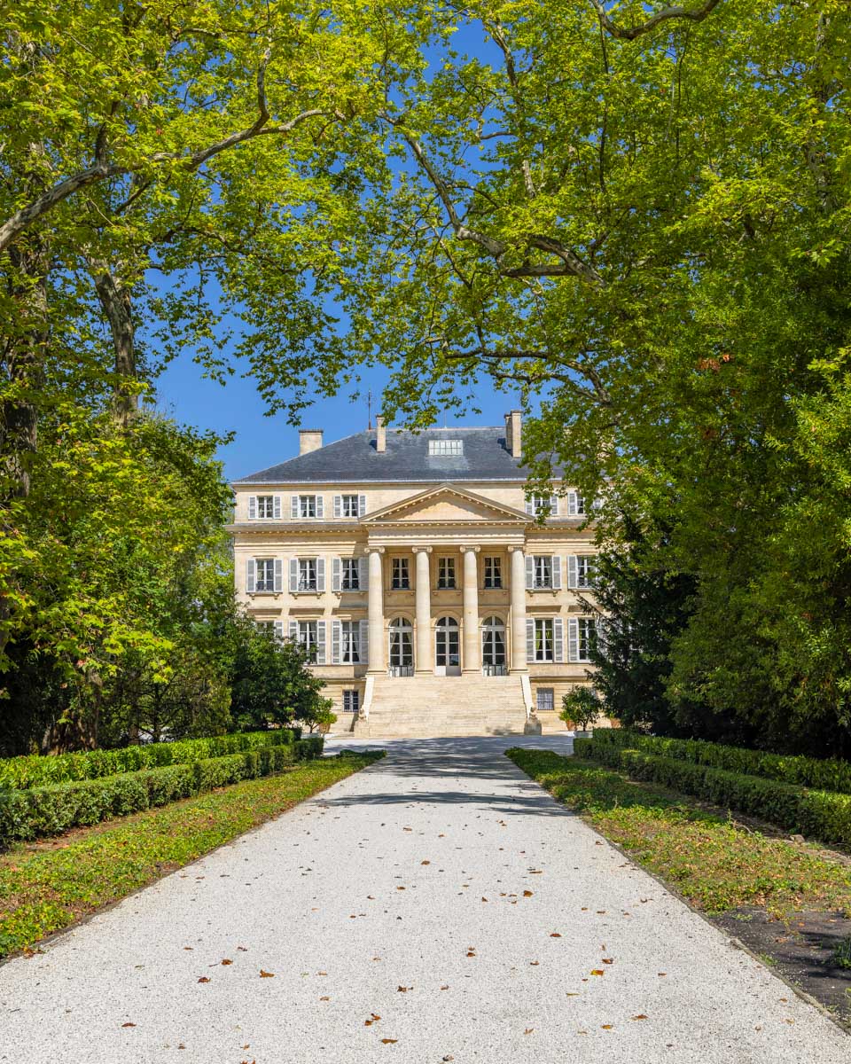 Chateau Margaux seen on a wine tour from Bordeaux France