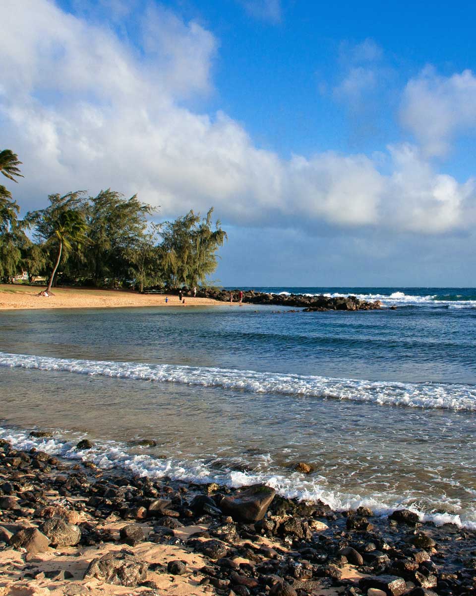 Coastal views in Poipu seen on a bike tour from Kauai Hawaii