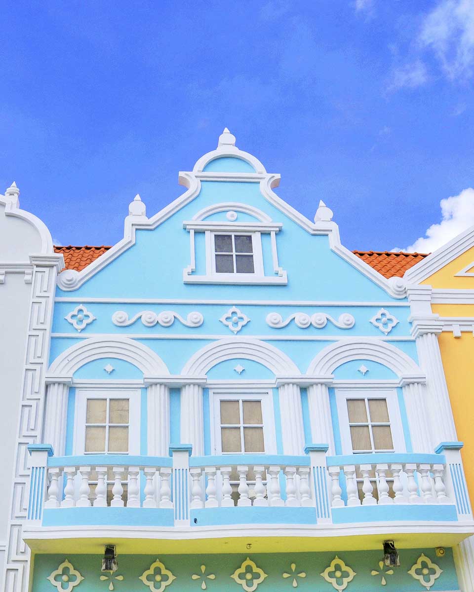 Colorful buildings seen in Oranjestad Aruba