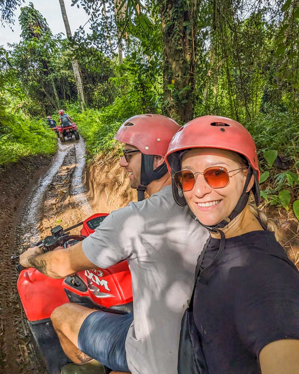 Daniel-and-Bailey-take-a-selfie-while-ATVing-in-Hoi An Vietnam