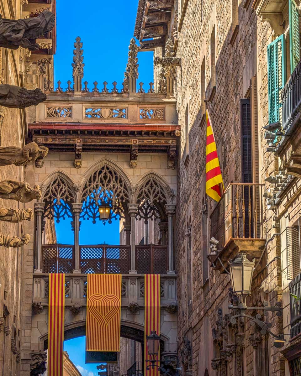 Gothic Quarter in Barcelona Spain