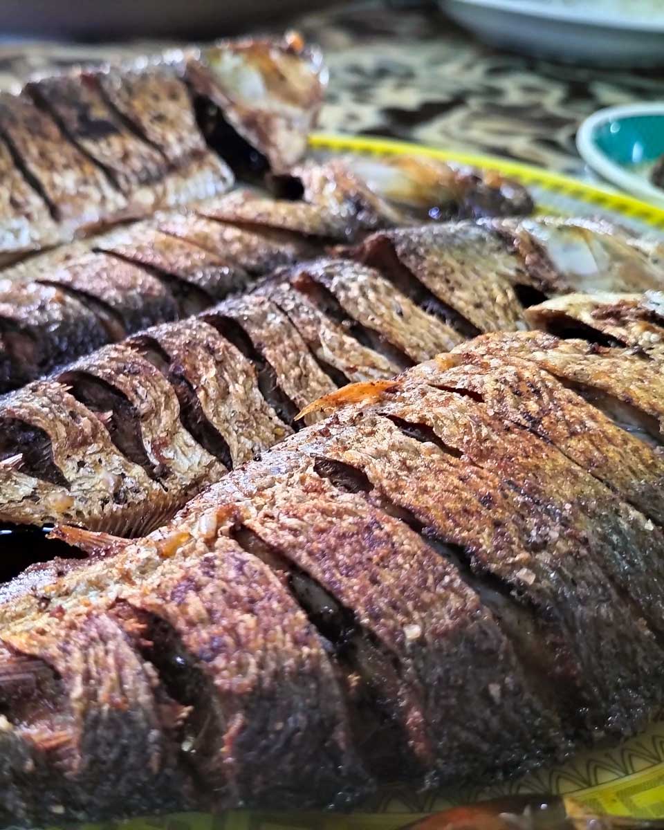 Grilled fish eaten on a food tour in Addis Ababa Ethiopia 1