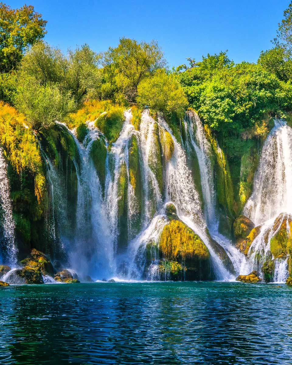 Kravice Waterfalls seen on a tour from Dubrovnik Croatia