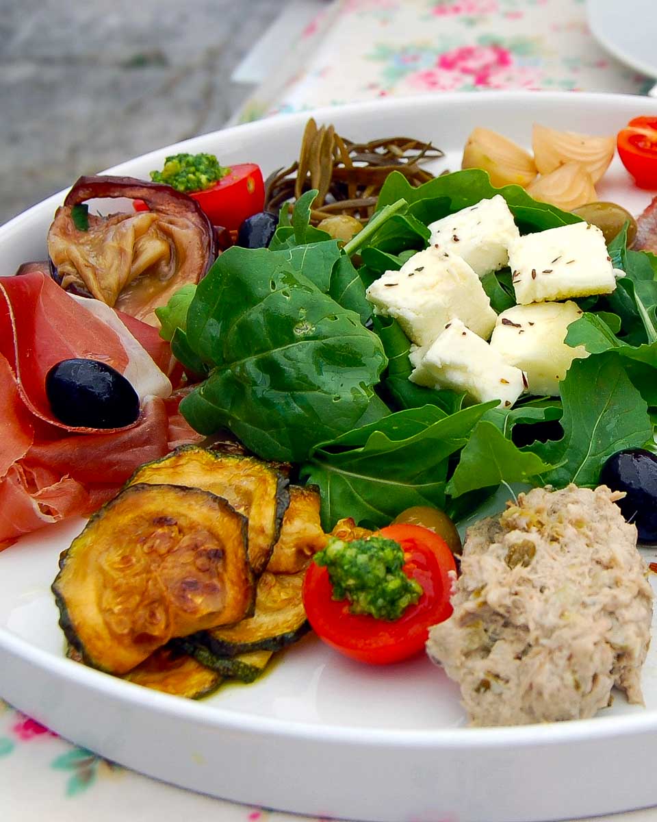 Meze plate eaten on a food tour in Dubrovnik Croatia