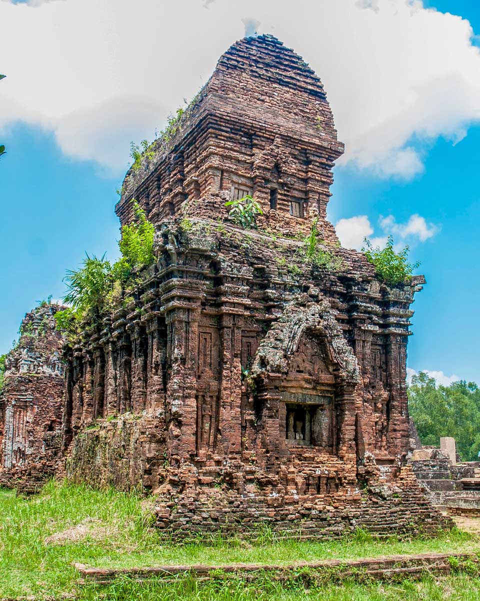 Ruins at My Son Sanctuary seen on a tour from Hoi An Vietnam