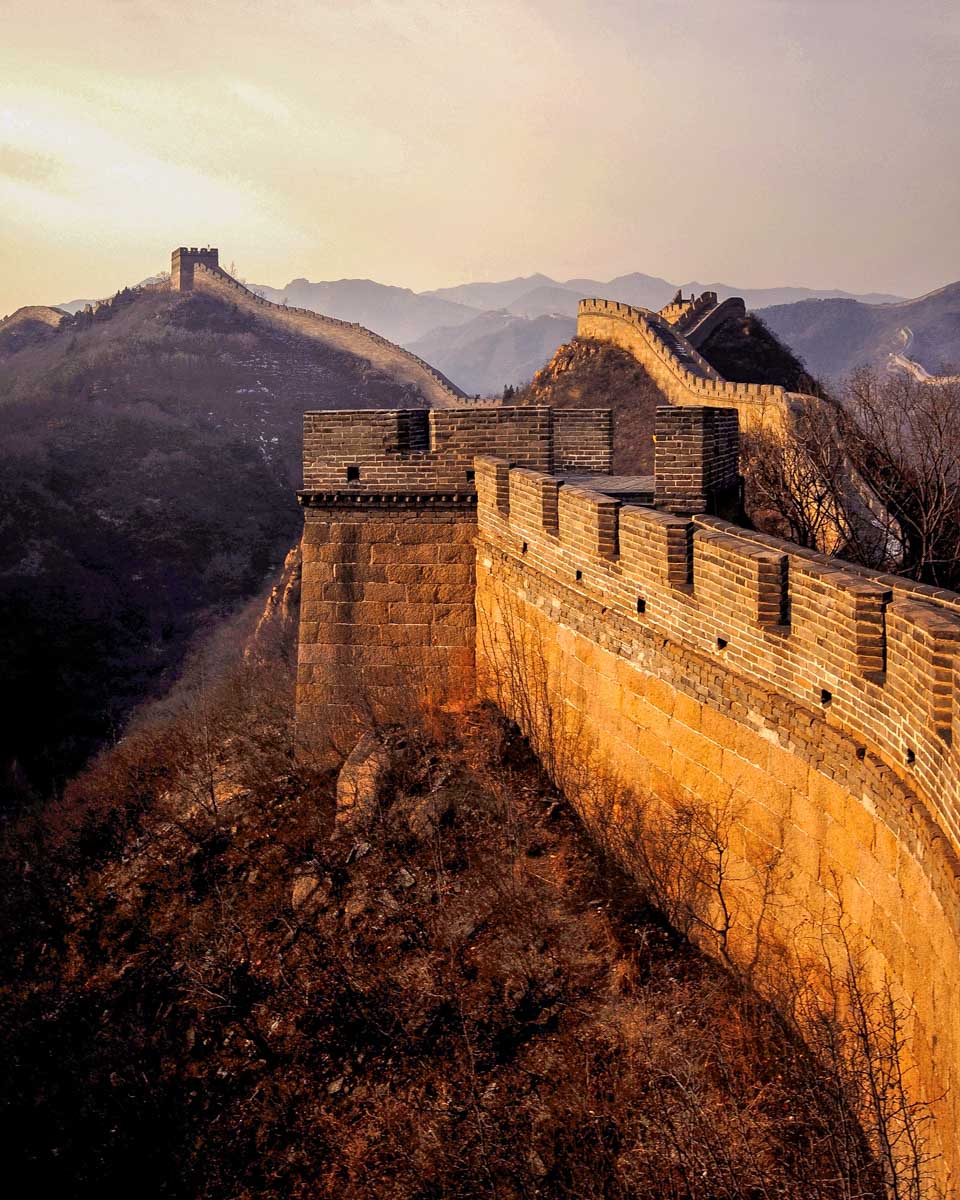 The Great Wall at sunrise on a tour from Beijing China