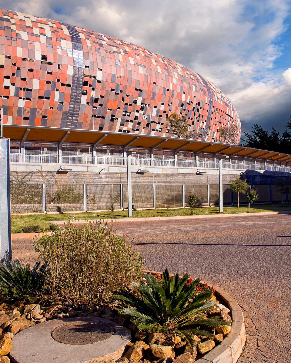The world cup stadium in Soweto on a tour from Johannesburg South Africa 1