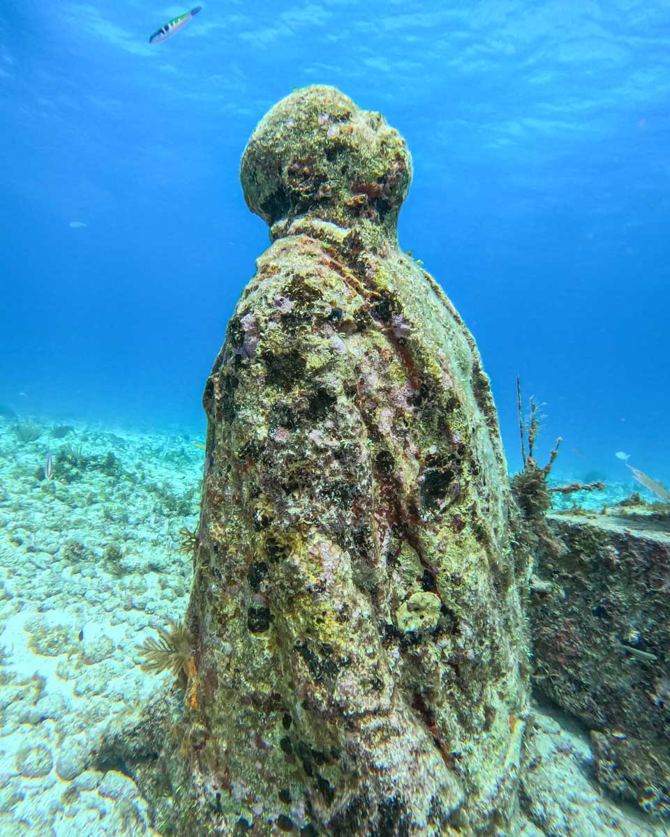 Underwater Sculpture seen on a snorkel tour in Grenada