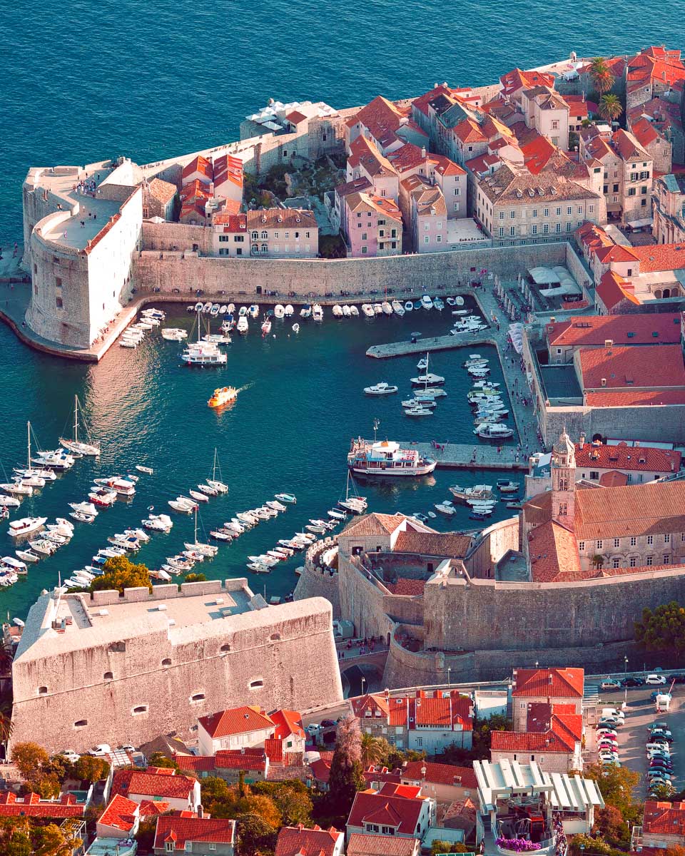 View of Dubrovnik seen on a zipline tour in Croatia