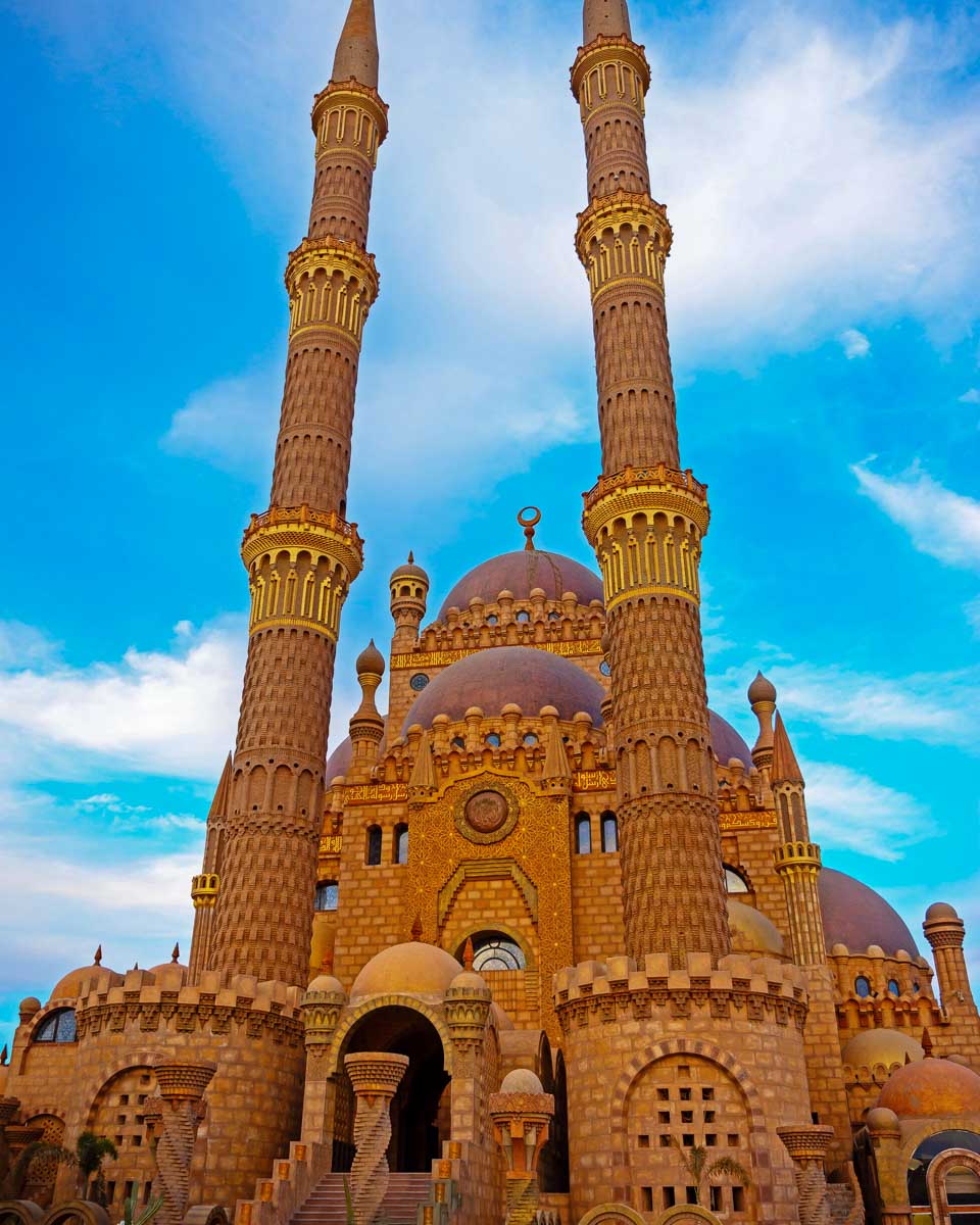 View of the El Sahaba Mosque in Sharm Ash Sheikh in Sharm El Sheikh Egypt