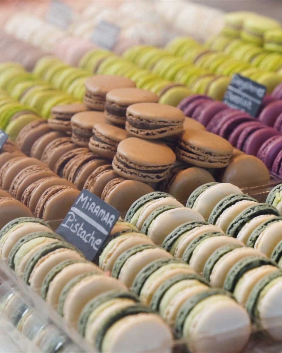 A-display-of-macarons-on-a-food-tour-of-Lyon-France