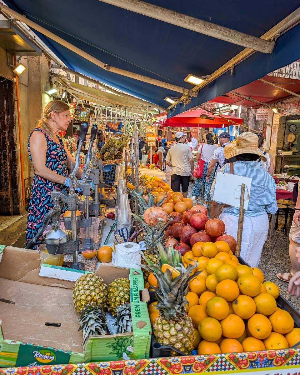 A-fruit-stand-seen-on-a-food-tour-in-Bologna-Italy