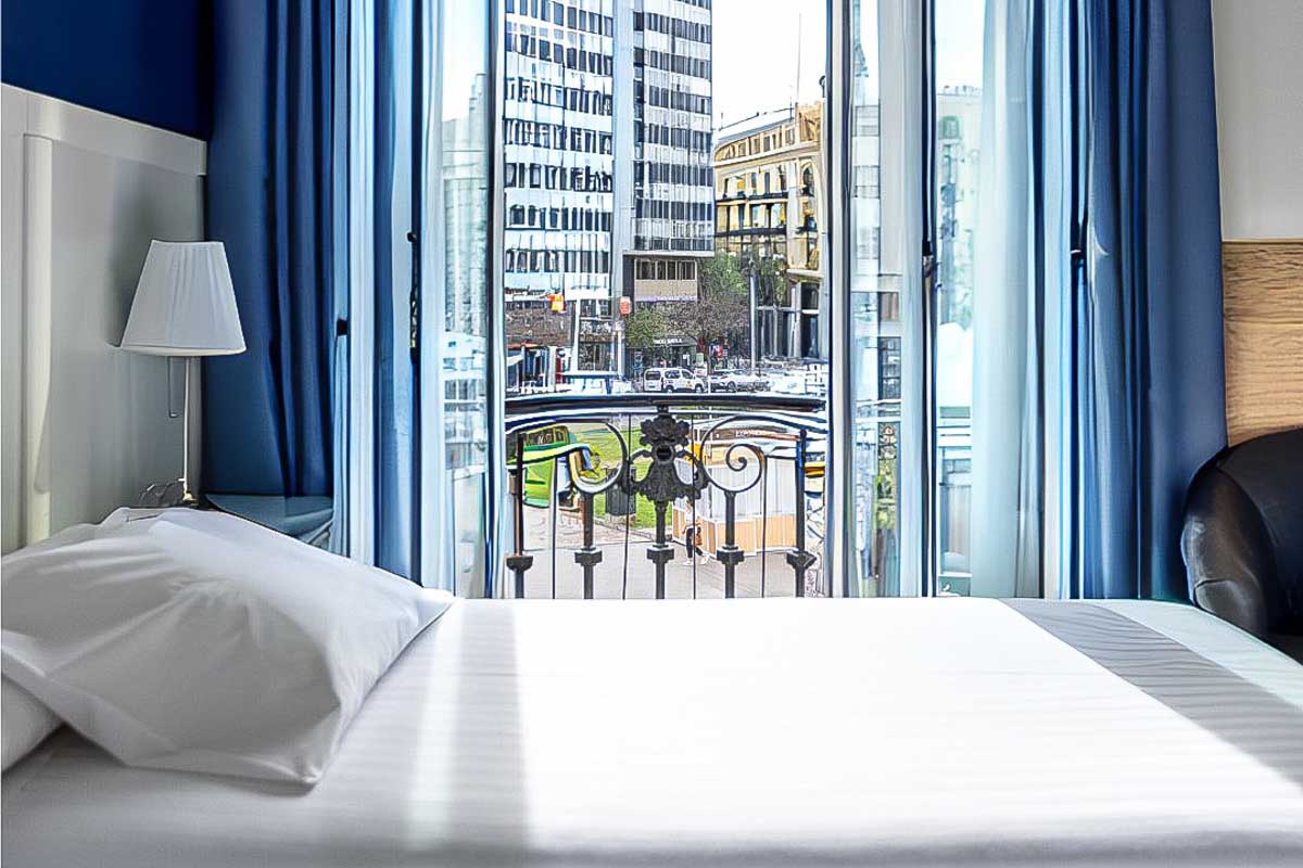 A hotel room at the Venecia Plaza Centro hotel in Valencia Spain