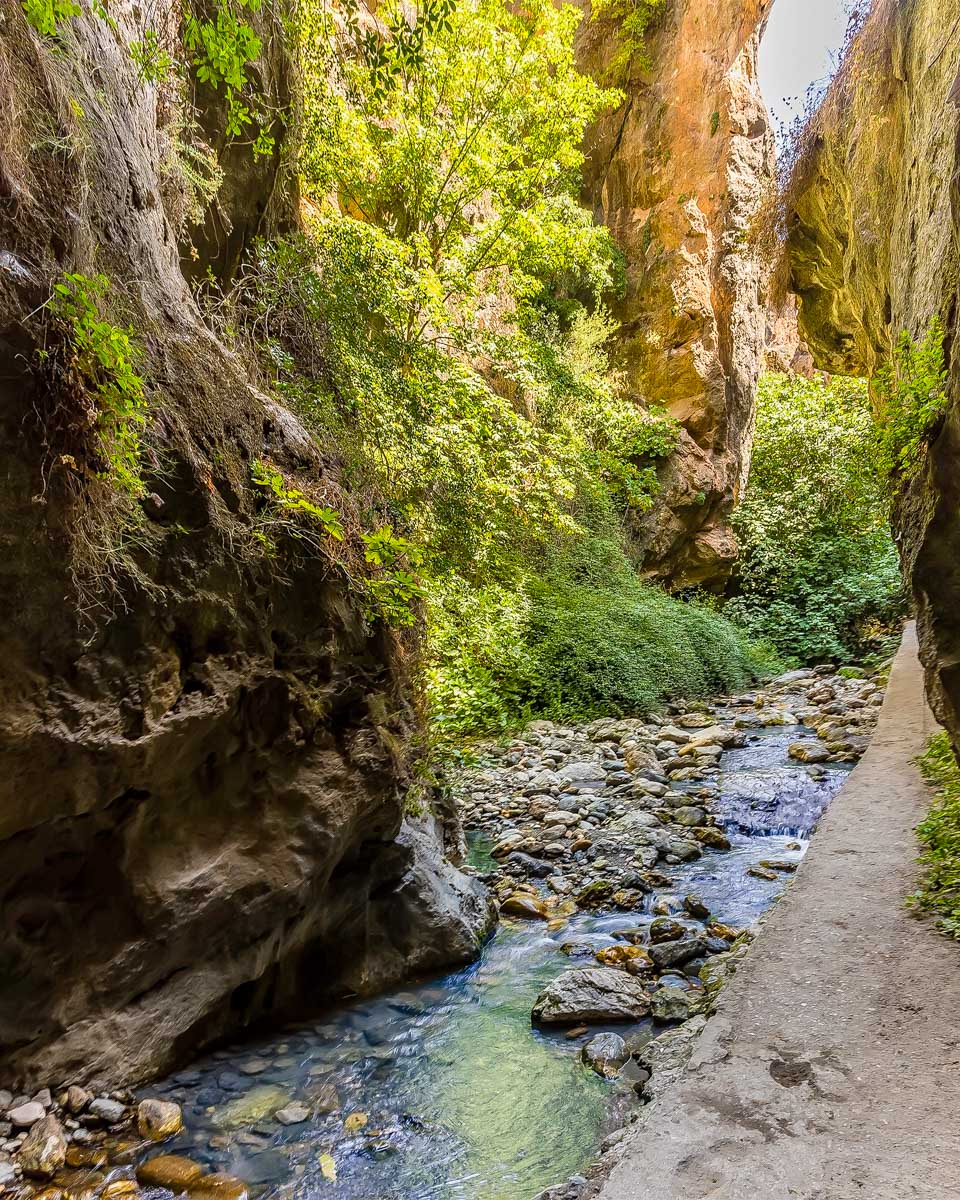 A river seen while hiking Monachil from Granada Spain