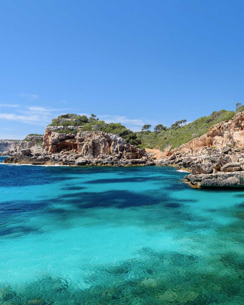 Calo des Moro seen on a tour in Palma de Mallorca Spain