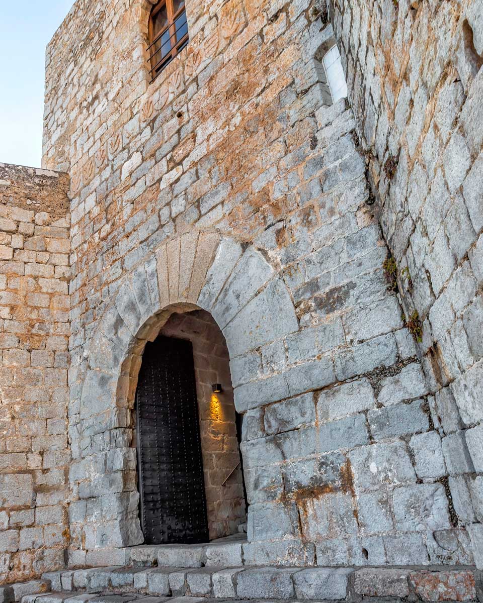 Detail of Pope Luna's Castle in Peniscola on a tour from Valencia