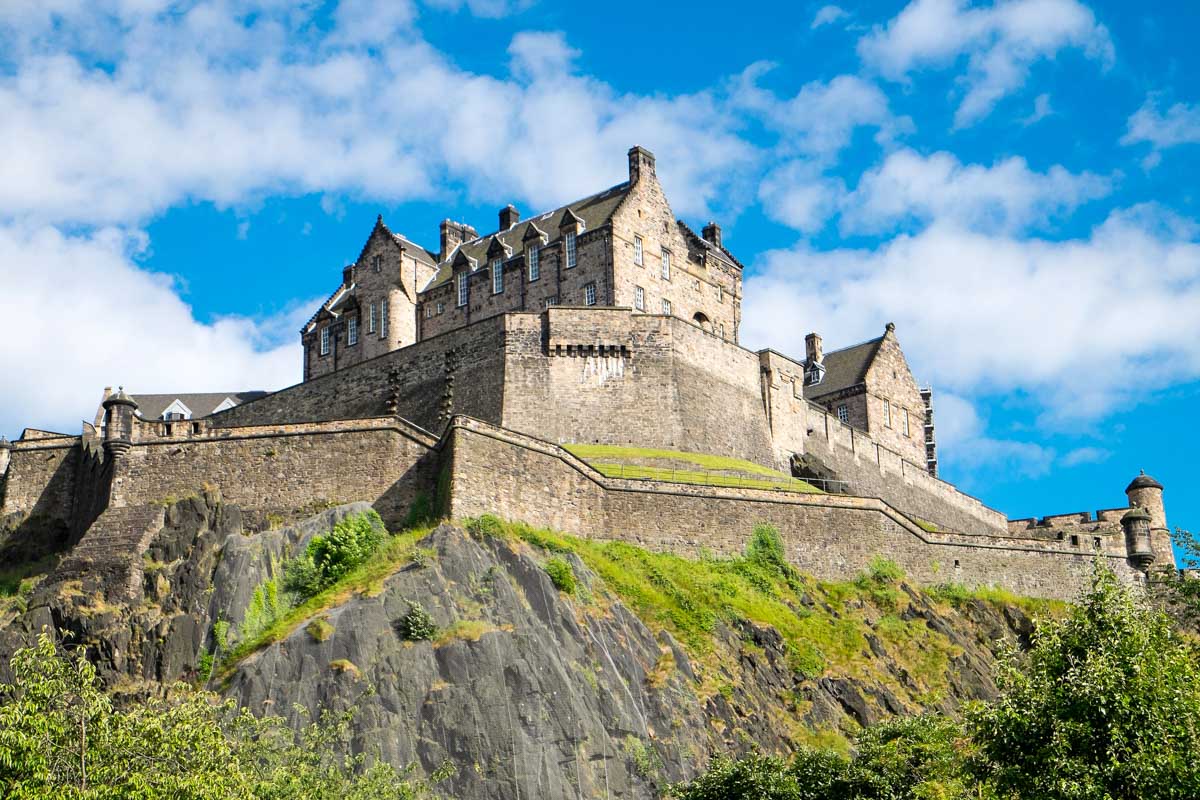 Edinburgh Castle seen in Edinburgh Scotland