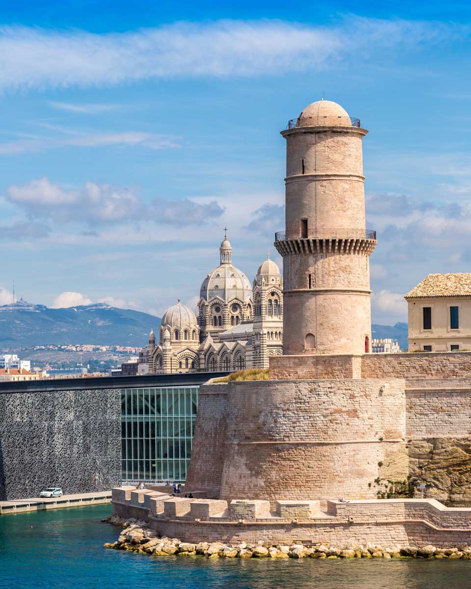 Fort Saint-Jean seen on a tour of Marseille France