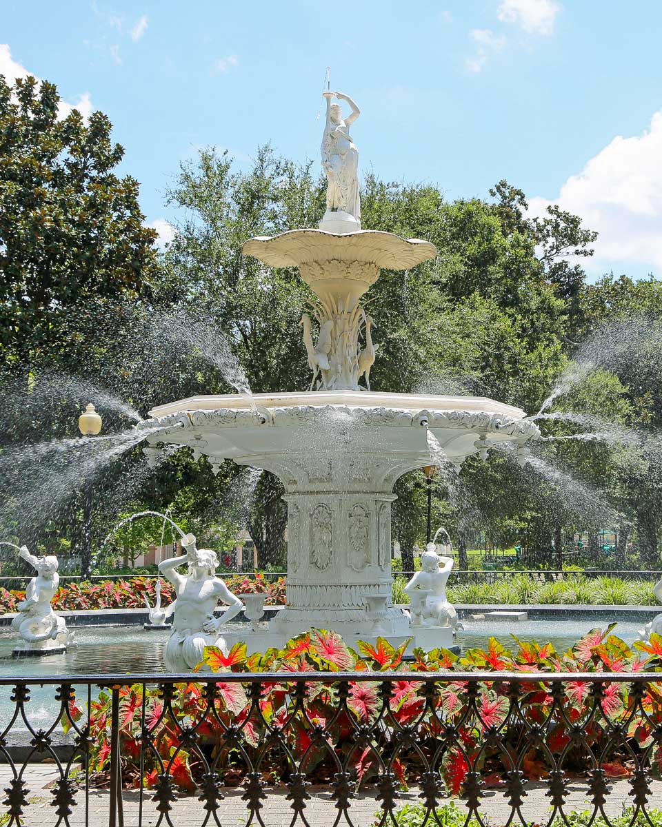 Fountain in Forsyth Park Savannah Georgia