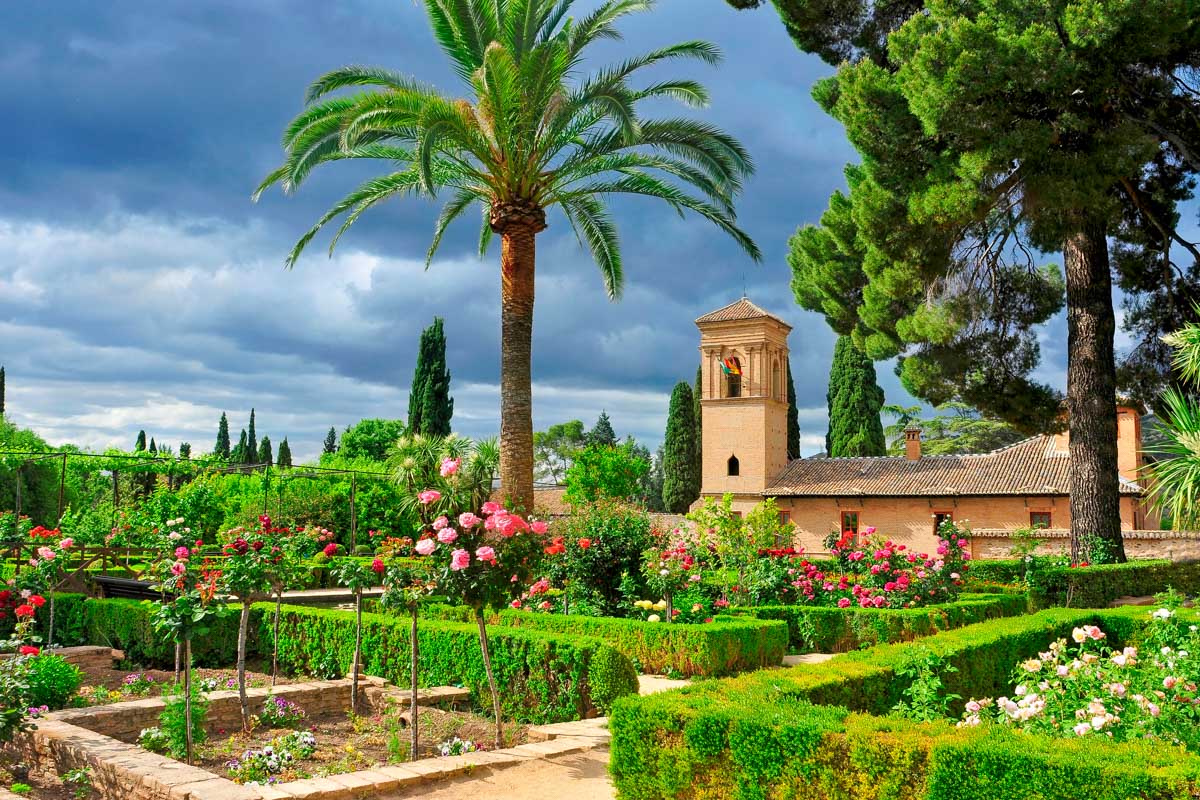 Gardens of La Alhambra in Granada, Spain 1