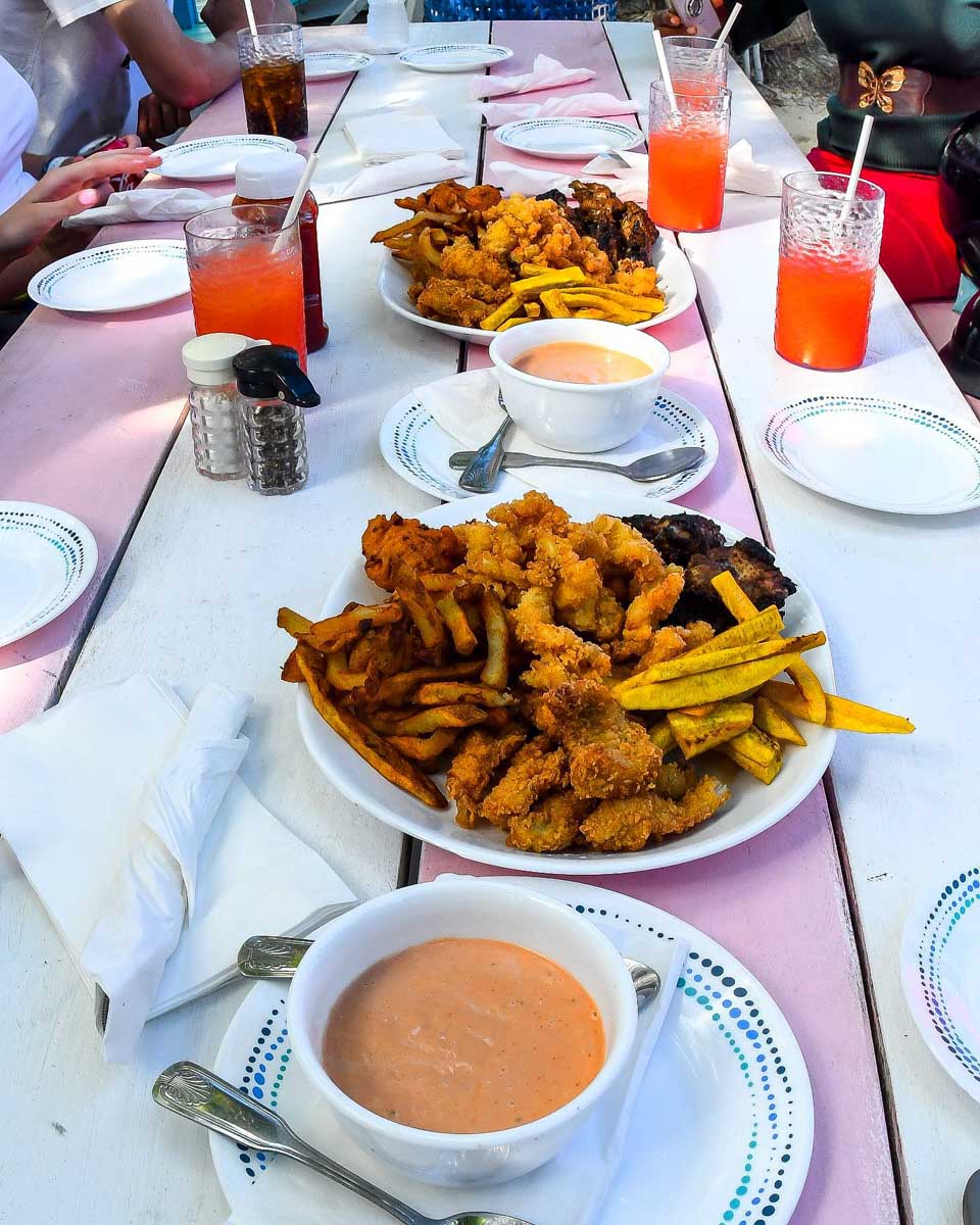 Island Style Tours TCI a meal served on a buggy tour in Turks and Caicos