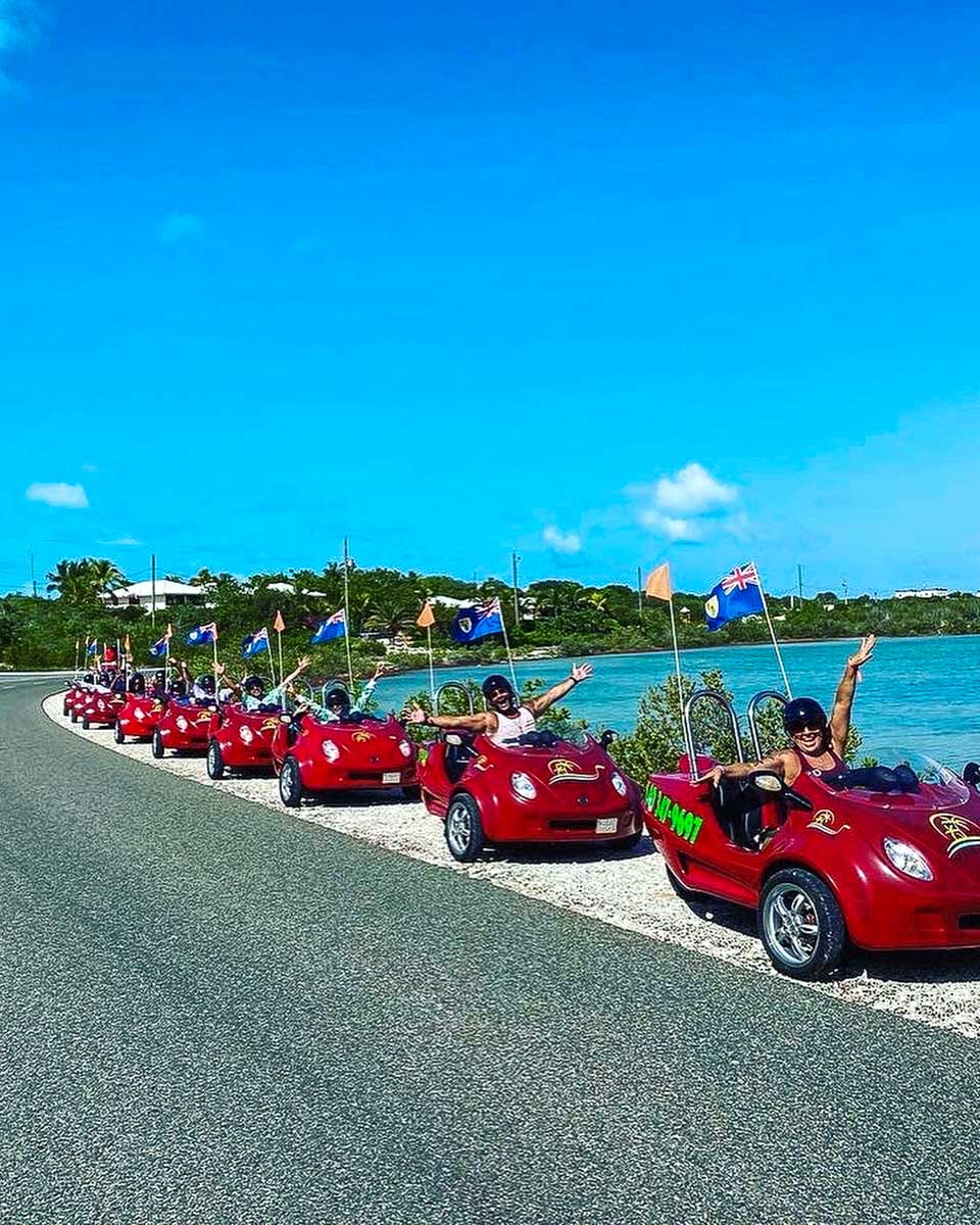 Island Style Tours TCI people smile on a buggy tour in Turks and Caicos