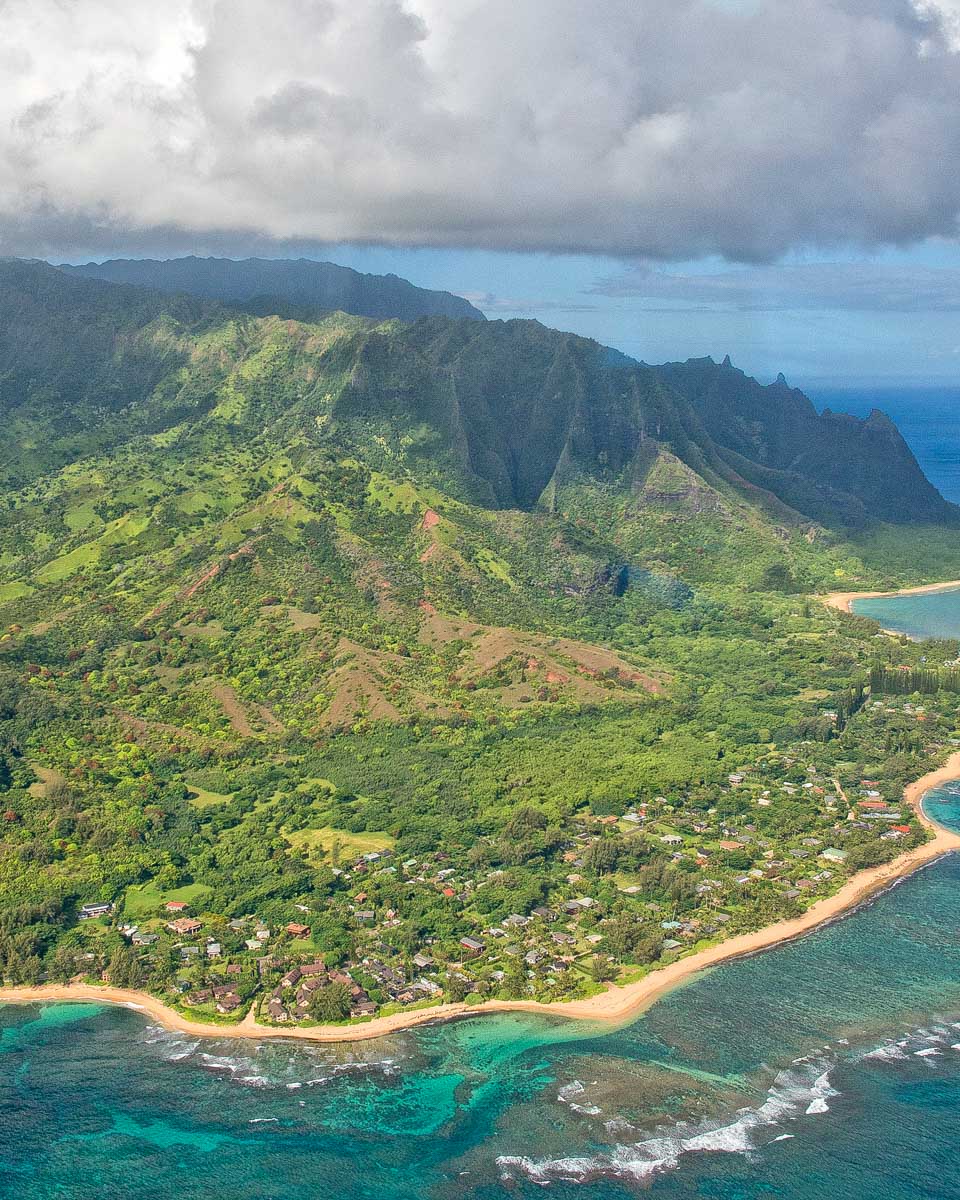 Kauai napali coast aerial view helicopter on a tour from Kauai Hawaii