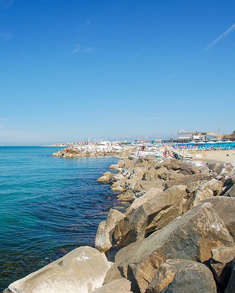 Marina di Pisa seen on a bike tour from Pisa Italy