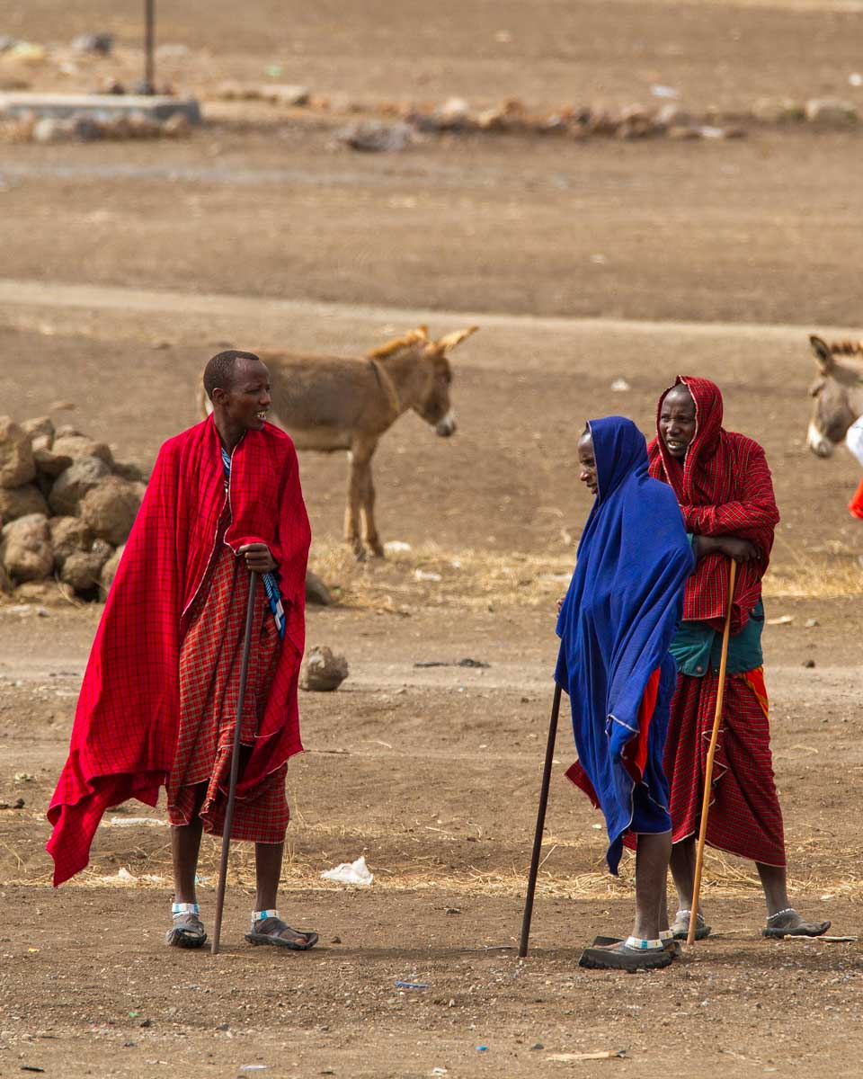 Masai people in a village on a tour from Nairobi Kenya
