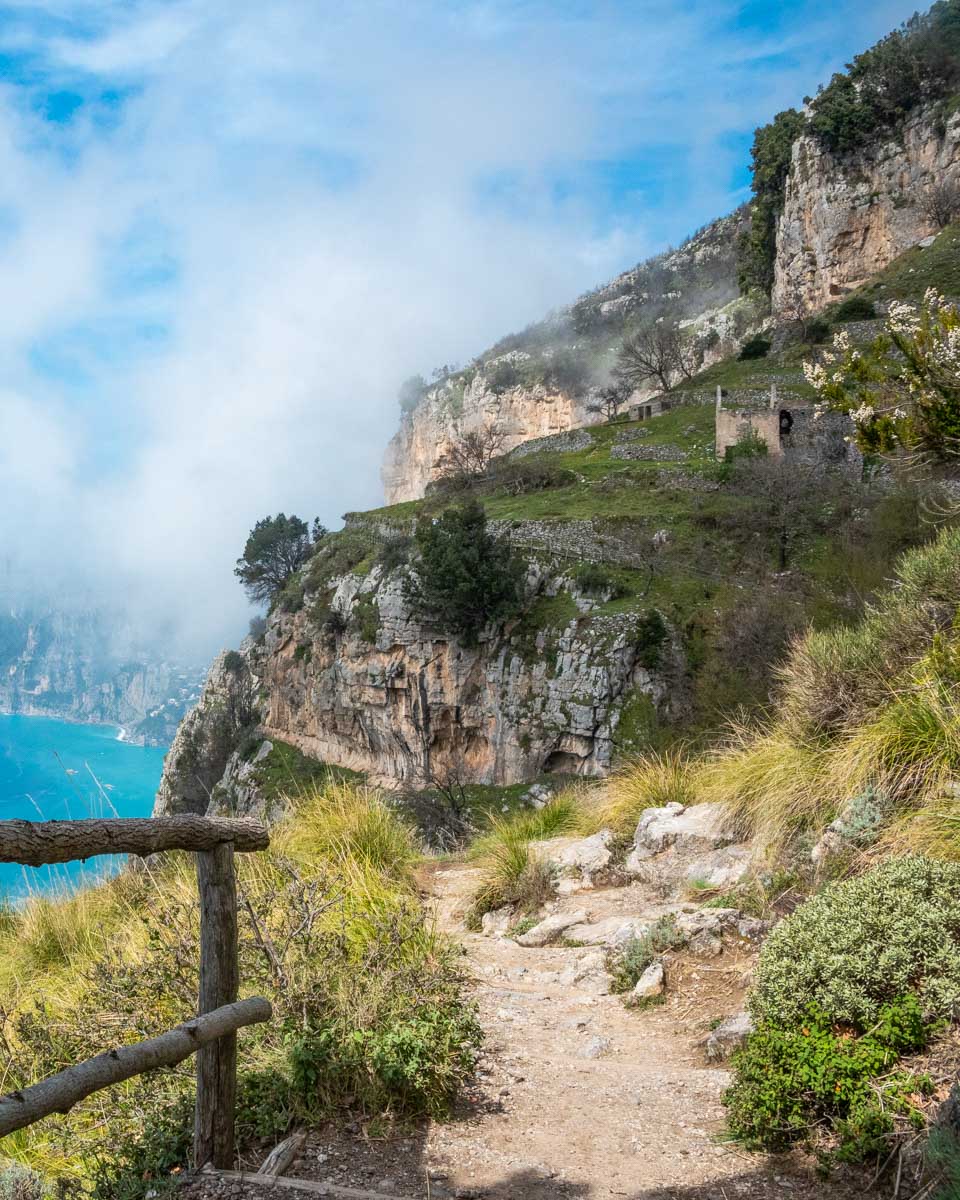 Part of the Path of the Gods trail from Ravello Italy