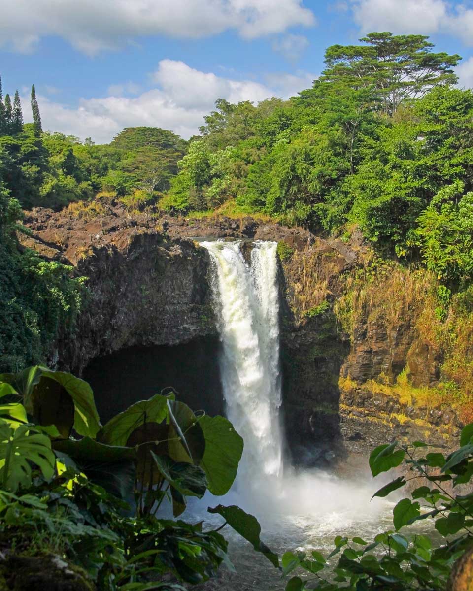 Rainbow Falls seen on a tour of Big Island Hawaii