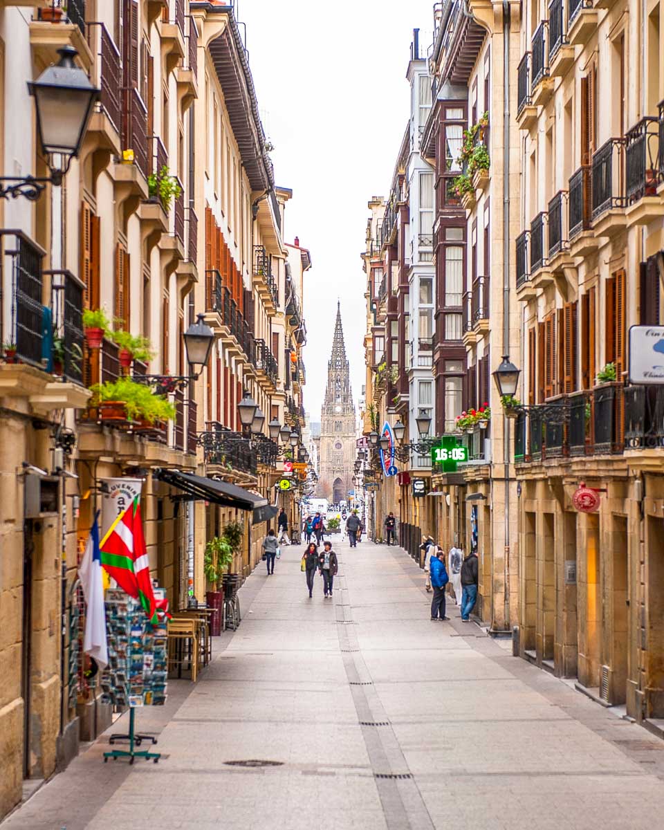 San Sebastian Old Town seen on a tour from Bilbao Spain