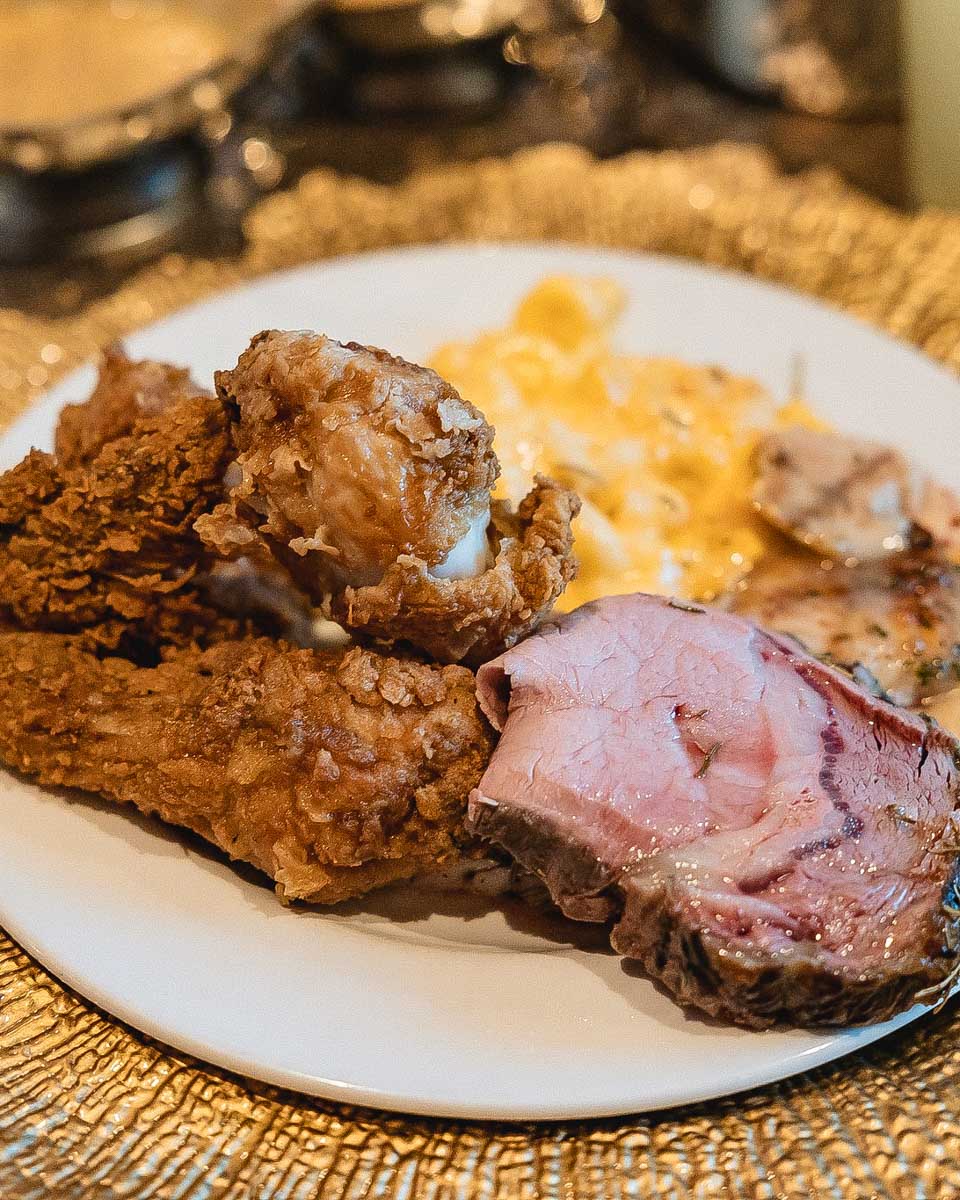 Savannah Riverboat Cruises food eaten on a riverboat lunch cruise Savannah Georgia