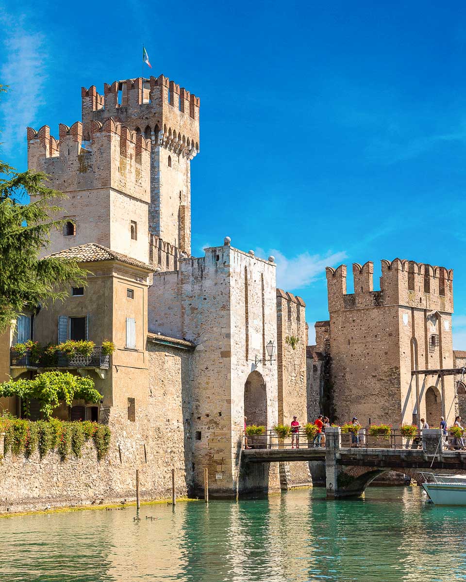 Scaliger castle in Sirmione on a tour from Verona Italy