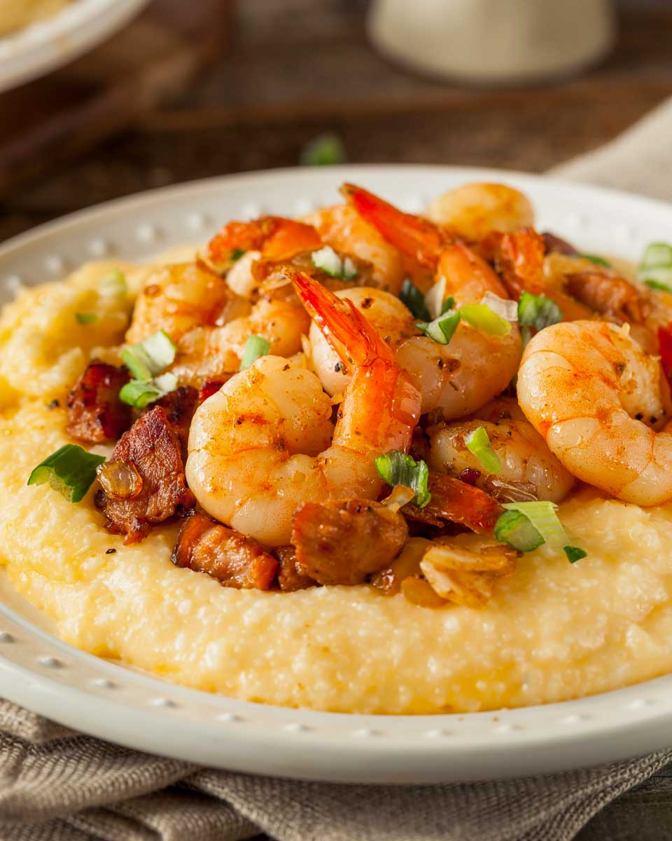 Shrimp and Grits eaten on a food tour in Savannah Georgia