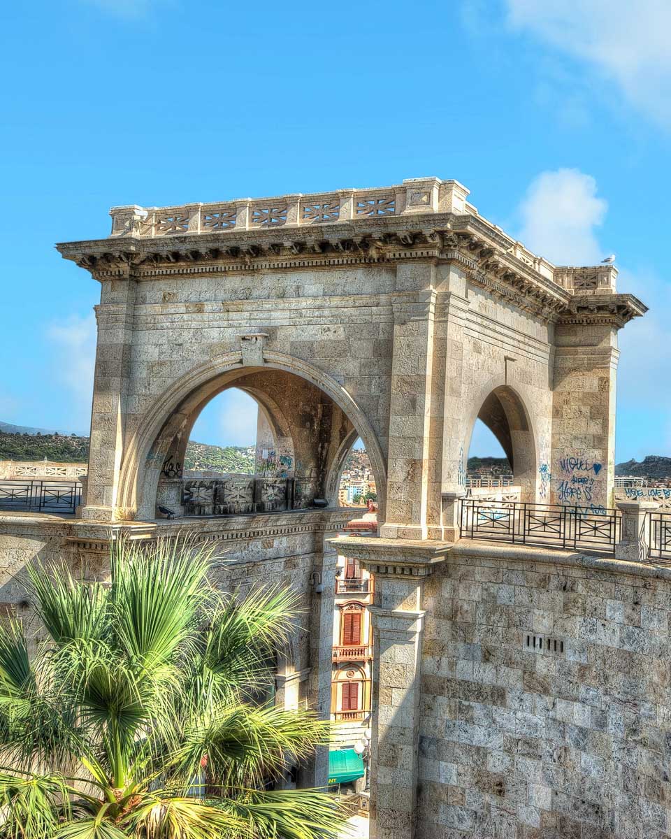 The Bastión de Saint Remy see on on a private tour in Cagliari Italy