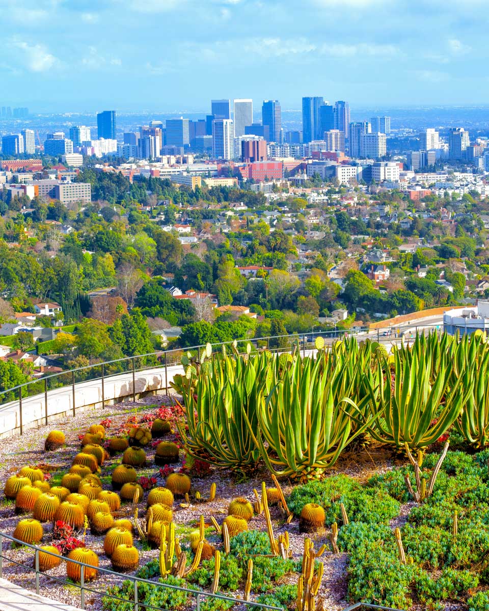 The Getty Museum view and Los Angeles California (1)